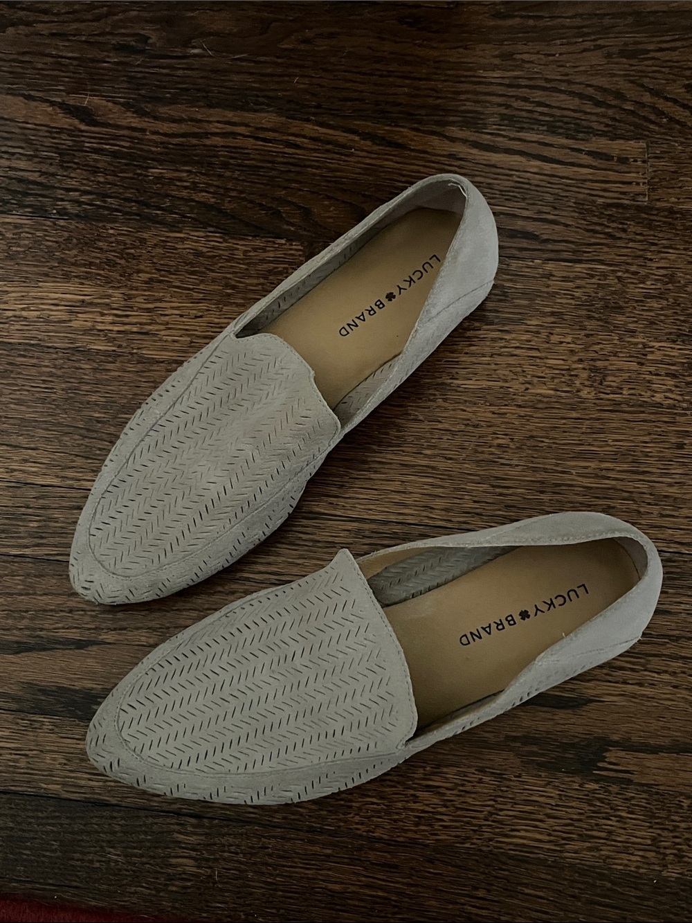 Lucky Brand Loafers Light Neutral Taupe Color Size 10 Worn Once!